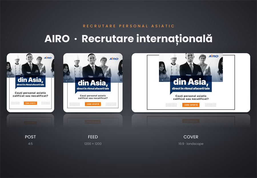 Design și branding pentru Airo Recrutare