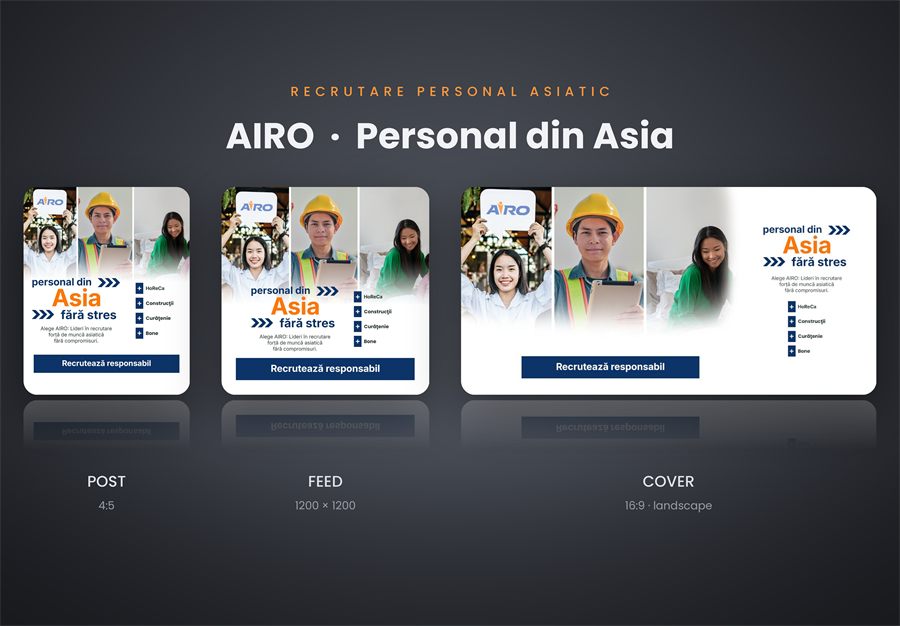 Design și branding pentru Airo Recrutare