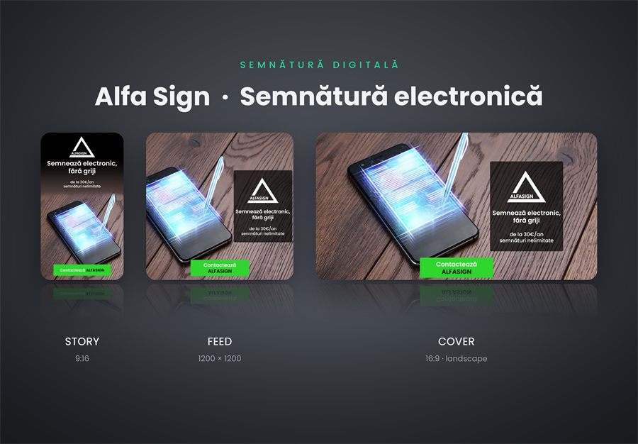 Design și branding pentru Alfa Sign